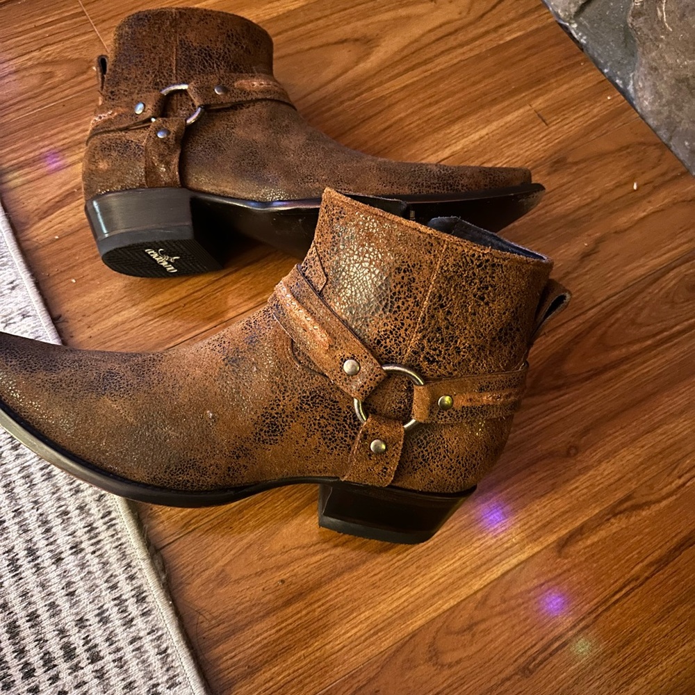 Brown Leather Ankle Boots